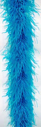 Ostrich feather boa 4 ply - #21 TURQUOISE
